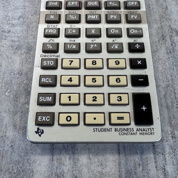 Vintage Texas Instruments BA-35 Calculator Student Business Analyst VTG Tested - Picture 4 of 10